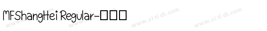 MFShangHei Regular字体转换